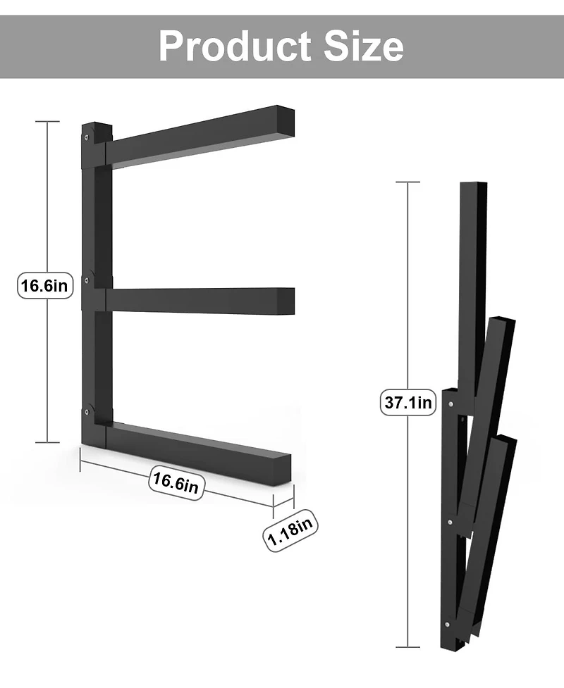 Xdovet Wall Mounted Storage Rack 2 Piece Set