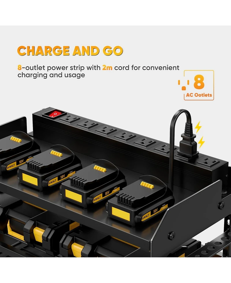 Xdovet Power Tool Organizer Wall Mount Charging Station Drill Holder Garage