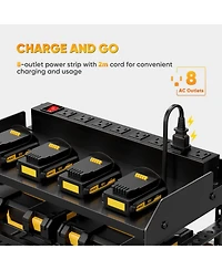 Xdovet Power Tool Organizer Wall Mount Charging Station Drill Holder Garage