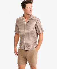 Sun + Stone Men's Short-Sleeve Stripe Texture Pocket Camp Shirt, Macy's Exclusive