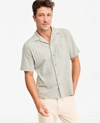 Sun + Stone Men's Short-Sleeve Stripe Texture Pocket Camp Shirt, Macy's Exclusive