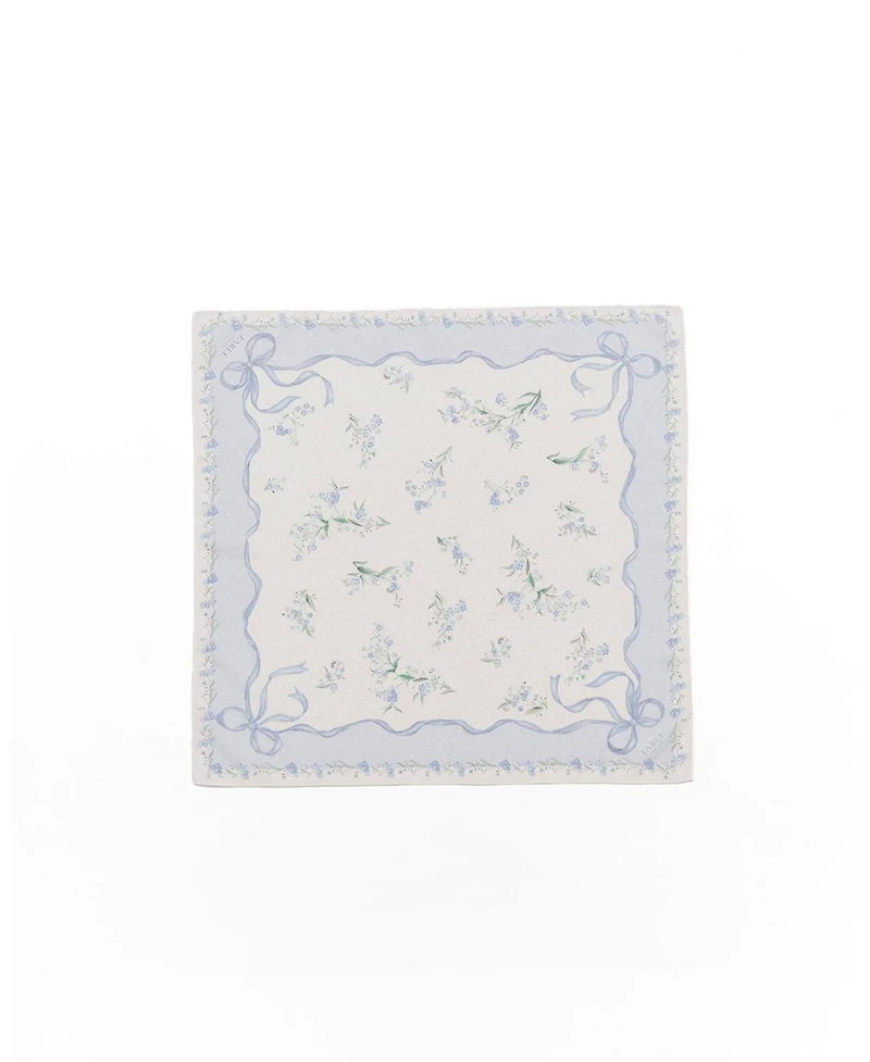 Fable England Women's Bow and Floral Square Scarf