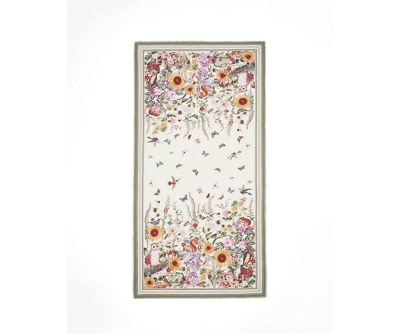 Fable England Women's Botanical Large Rectangle Scarf