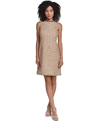 Karl Lagerfeld Paris Women's Metallic Tweed Sheath Dress