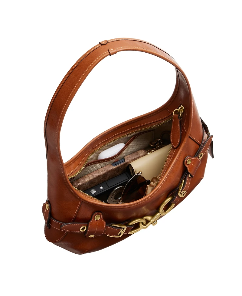Coach Belted Ergo Leather Medium Shoulder Handbag