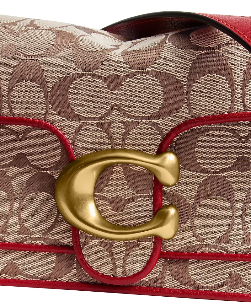 Coach Tabby Soft Signature Jacquard Small Shoulder Handbag