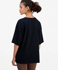 Id Ideology Women's Boyfriend Cotton-Blend Short-Sleeve T-Shirt, Macy's Exclusive