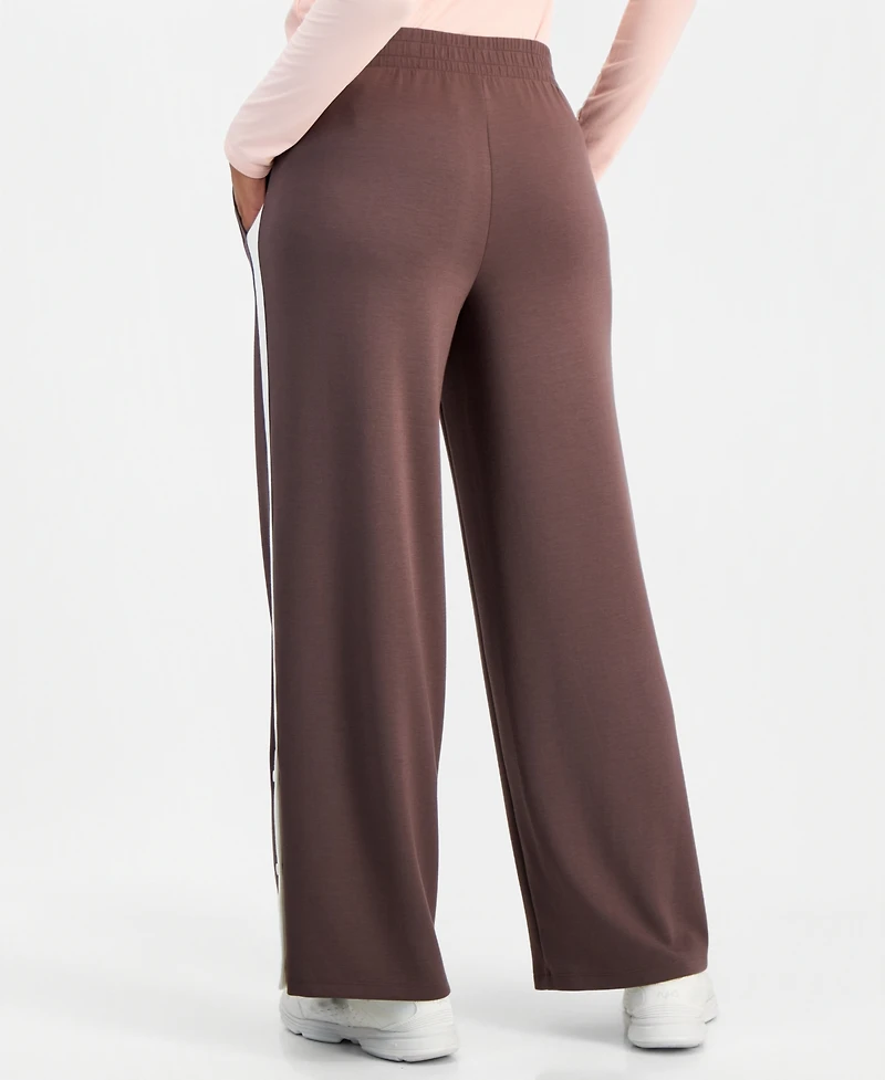 Id Ideology Women's Wide-Leg Butter-Soft Striped Pants, Macy's Exclusive