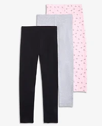Epic Threads Girls' Xs-xl Solid, Heathered and Bow-Print Leggings, 3-Pack, Macy's Exclusive
