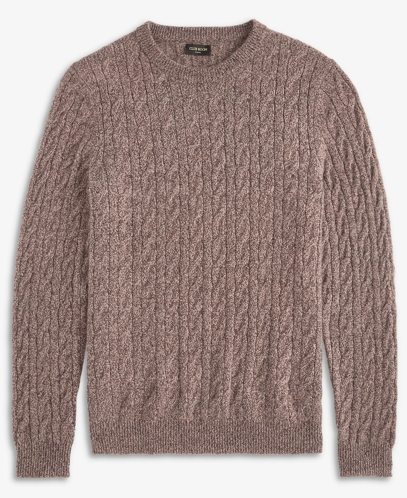 Club Room Men's Premium Cashmere Cable-Knit Crewneck Sweater, Macy's Exclusive