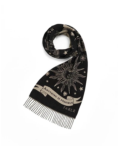Fable England Women's Freya Celestial Jacquard Scarf