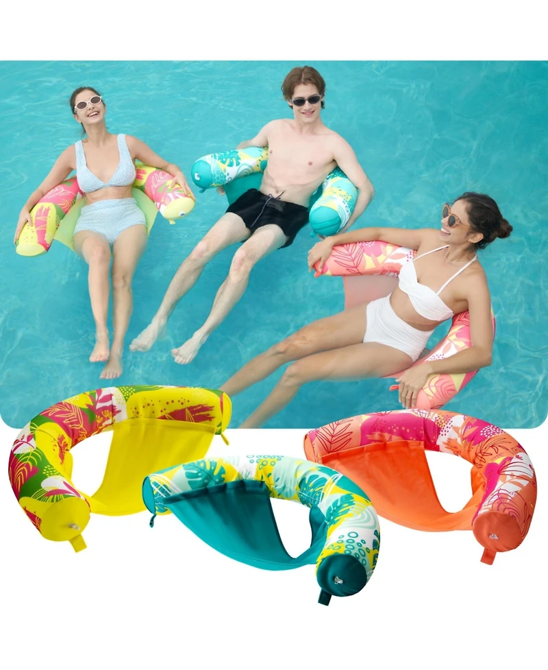 Aofar 3 Packs Inflatable Pool Noodle Chair Floats Sling Floatie Swimming Party Adult Summer Water Fun