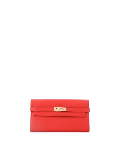 Pre-Owned HERMES Long Kelly Wallet Chevre Mysore