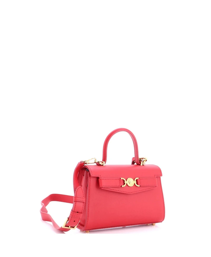 Pre-Owned Versace Small Medusa 95 Top Handle Bag Leather