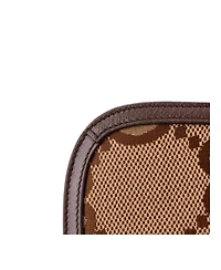 Pre-Owned Gucci Mini Bamboo 1947 Top Handle Bag Jumbo Gg Canvas