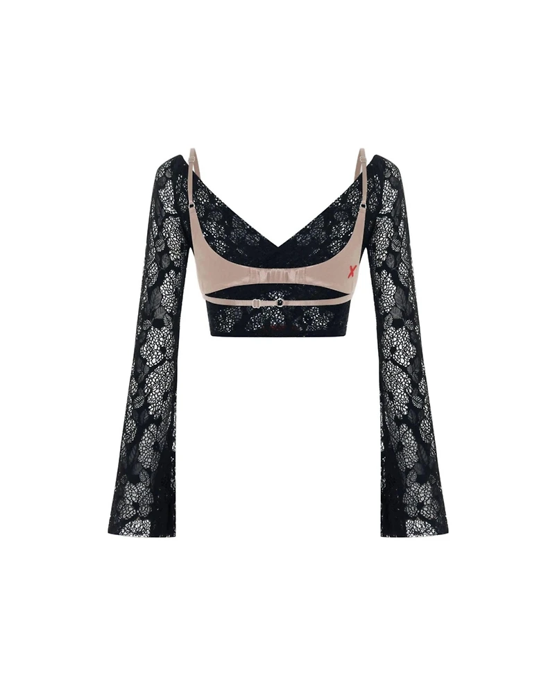 Pcfg Women's The Party Edit Lace Body with Contrast Bust Panel