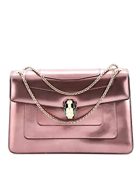 Pre-Owned Bvlgari Medium Serpenti Forever Shoulder Bag Metallic Leather