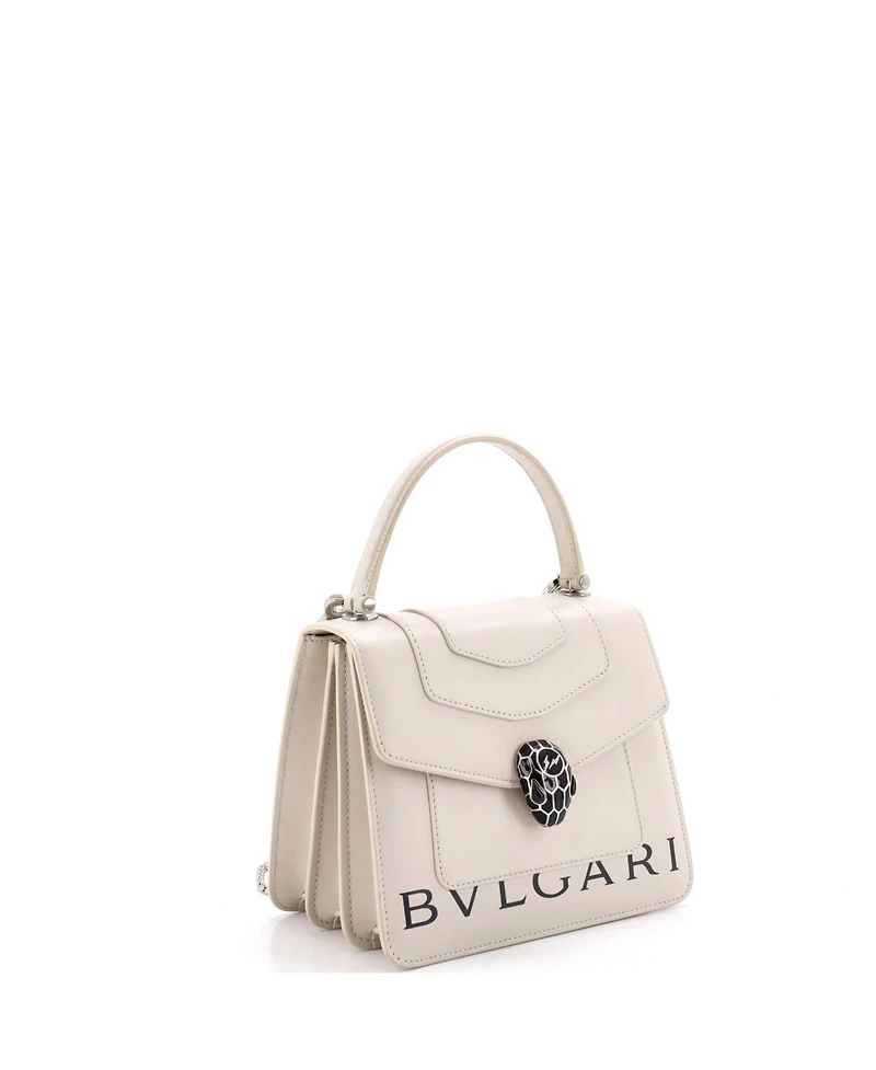 Pre-Owned Bvlgari Small Fragment Serpenti Forever Top Handle Bag Leather