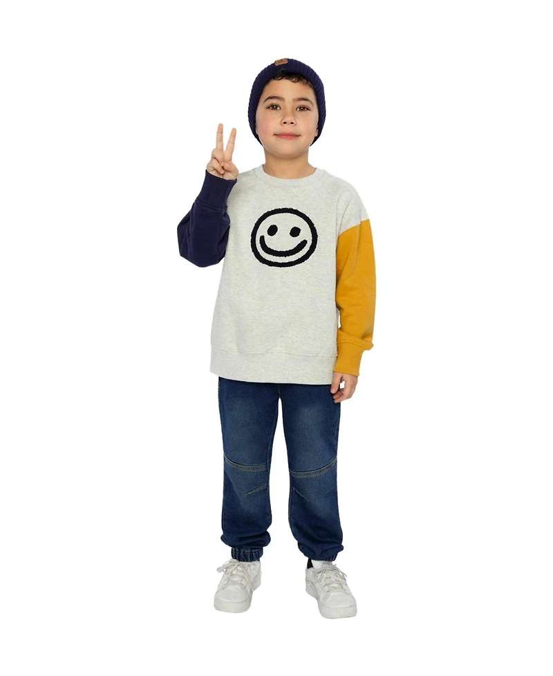 Deux par Toddler Boy 2T -5T Fleece Sweatshirt Heather