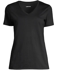 Lands' End Plus Relaxed Supima Cotton V-Neck T-Shirt