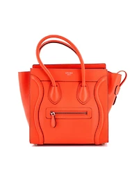 Pre-Owned Celine Micro Luggage Bag Grainy Leather