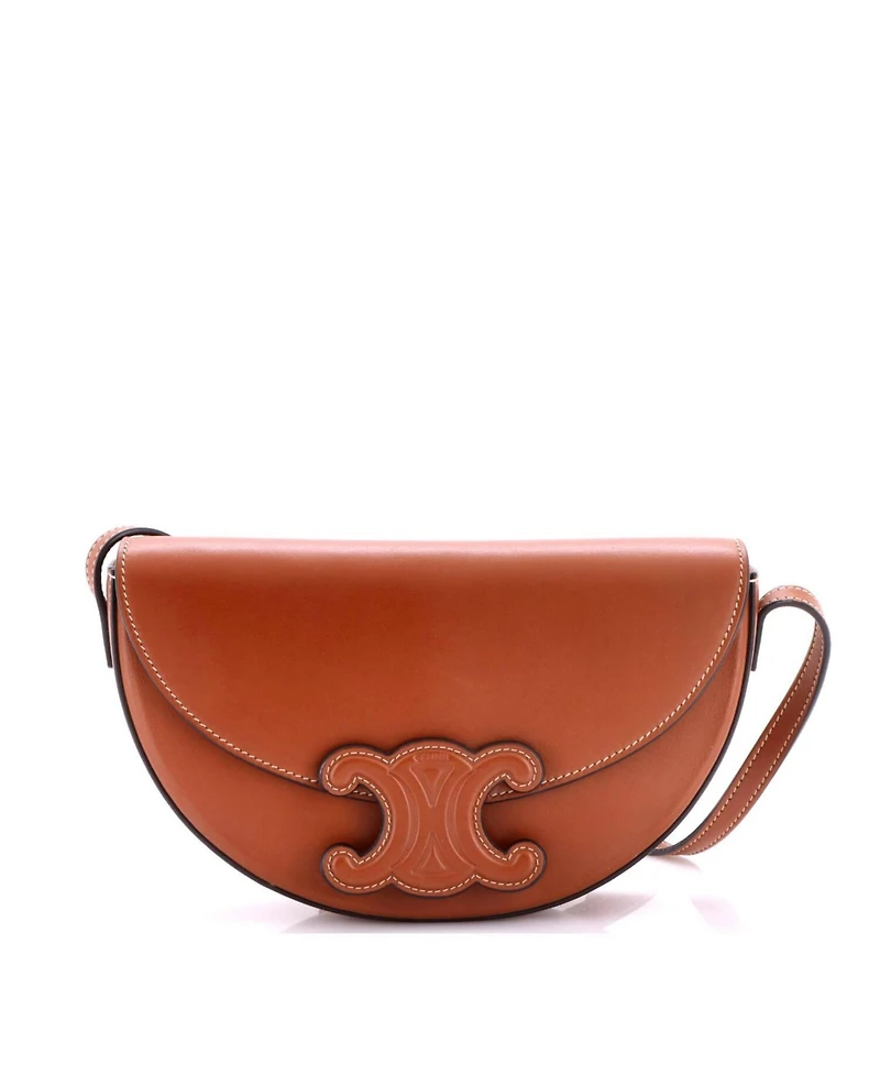 Pre-Owned Celine Cuir Triomphe Besace Flap Bag Leather
