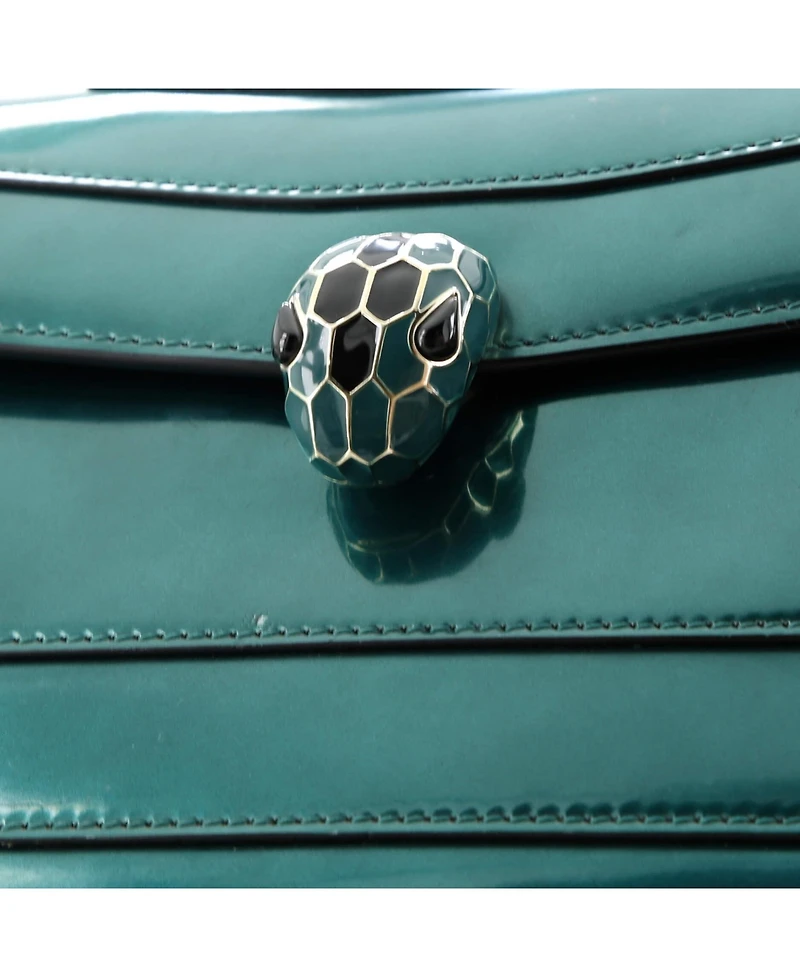 Pre-Owned Bvlgari Medium Serpenti Forever Shoulder Bag Patent
