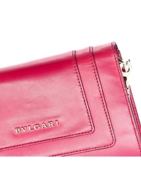 Pre-Owned Bvlgari Mini Serpenti Forever Chain Clutch Leather