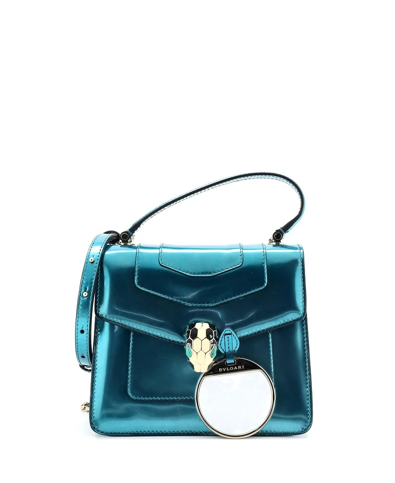 Pre-Owned Bvlgari Small Serpenti Forever Top Handle Bag Patent