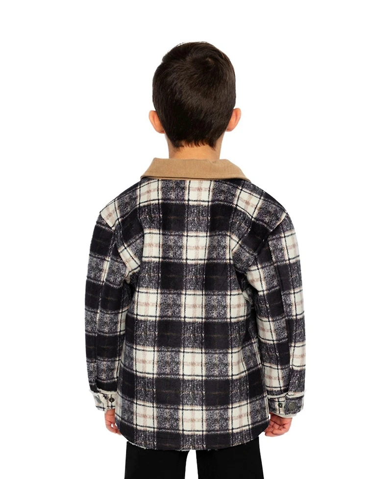Deux par Deux Little and Big Boy 6-12 Brushed Plaid Zipped Jacket