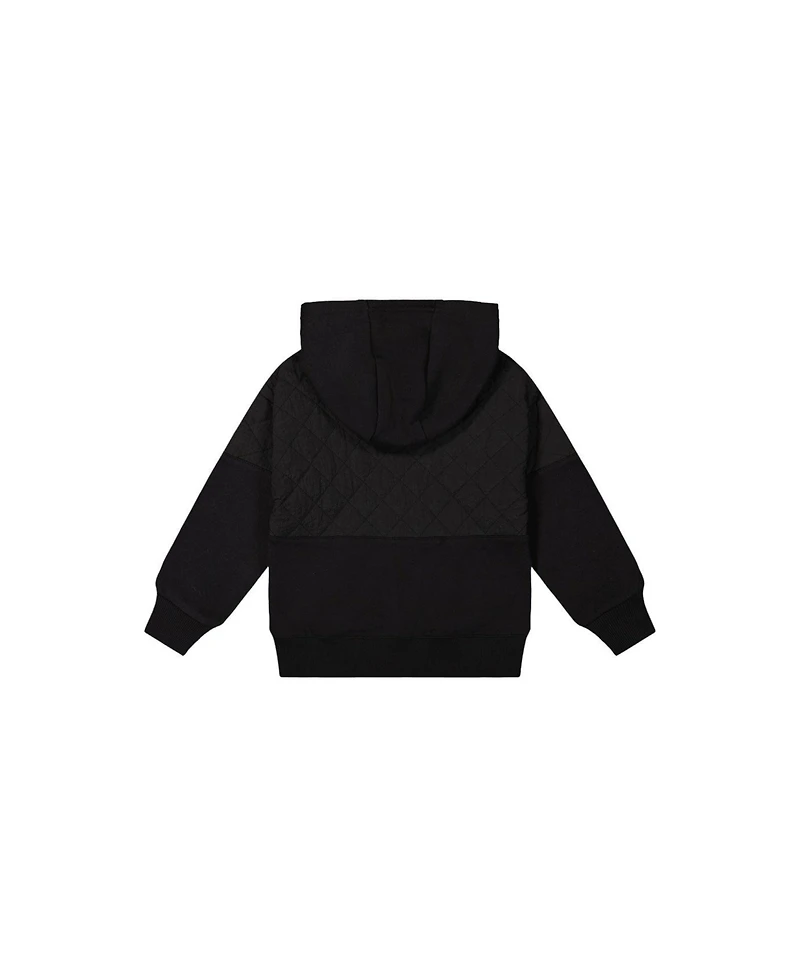 Deux par Toddler Boys (2T - 5T) Full Zip Hooded Bi-Material Cardigan Hoodies