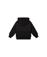 Deux par Toddler Boys (2T - 5T) Full Zip Hooded Bi-Material Cardigan Hoodies
