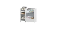 flynama 4-Tier Kids Bookshelf With 3 Collapsible Fabric Drawers Multi-Functional Toy Book Storage Organizer