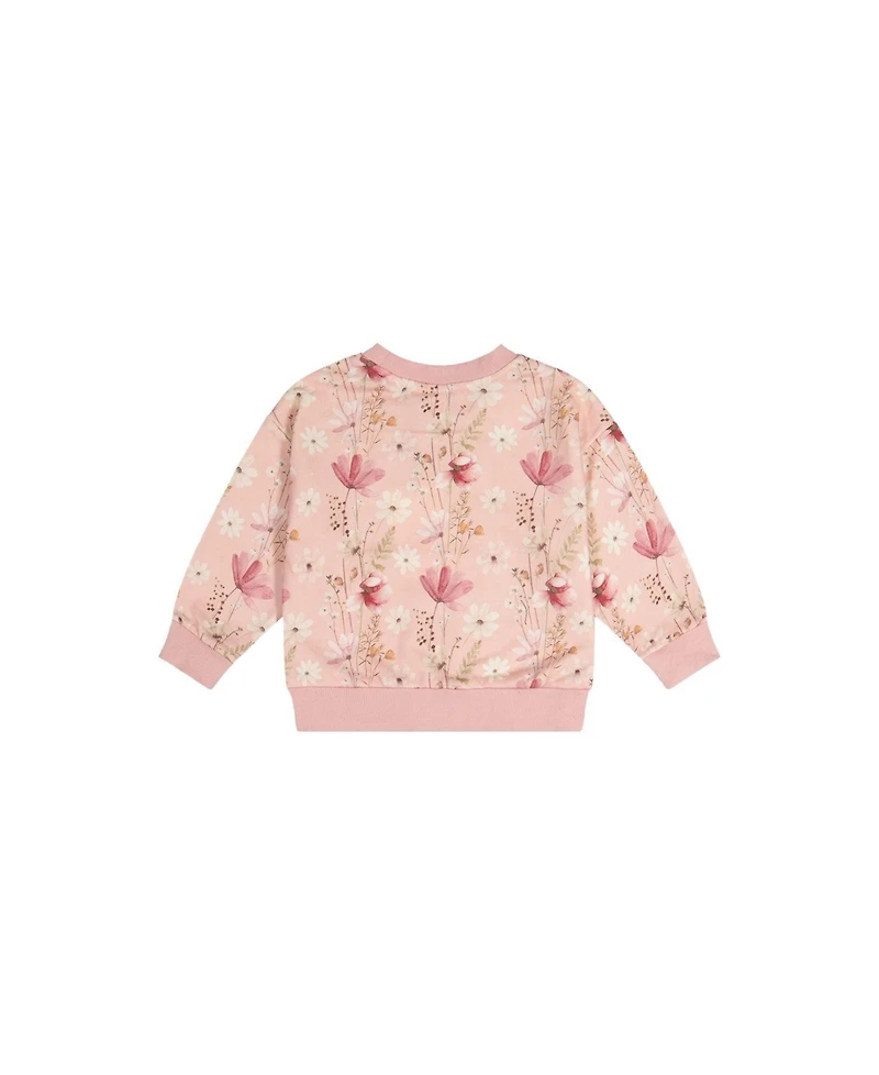Deux par Deux Toddler Girl Sweatshirt Printed Flowers