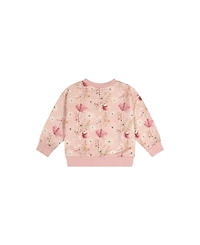 Deux par Deux Toddler Girl Sweatshirt Printed Flowers