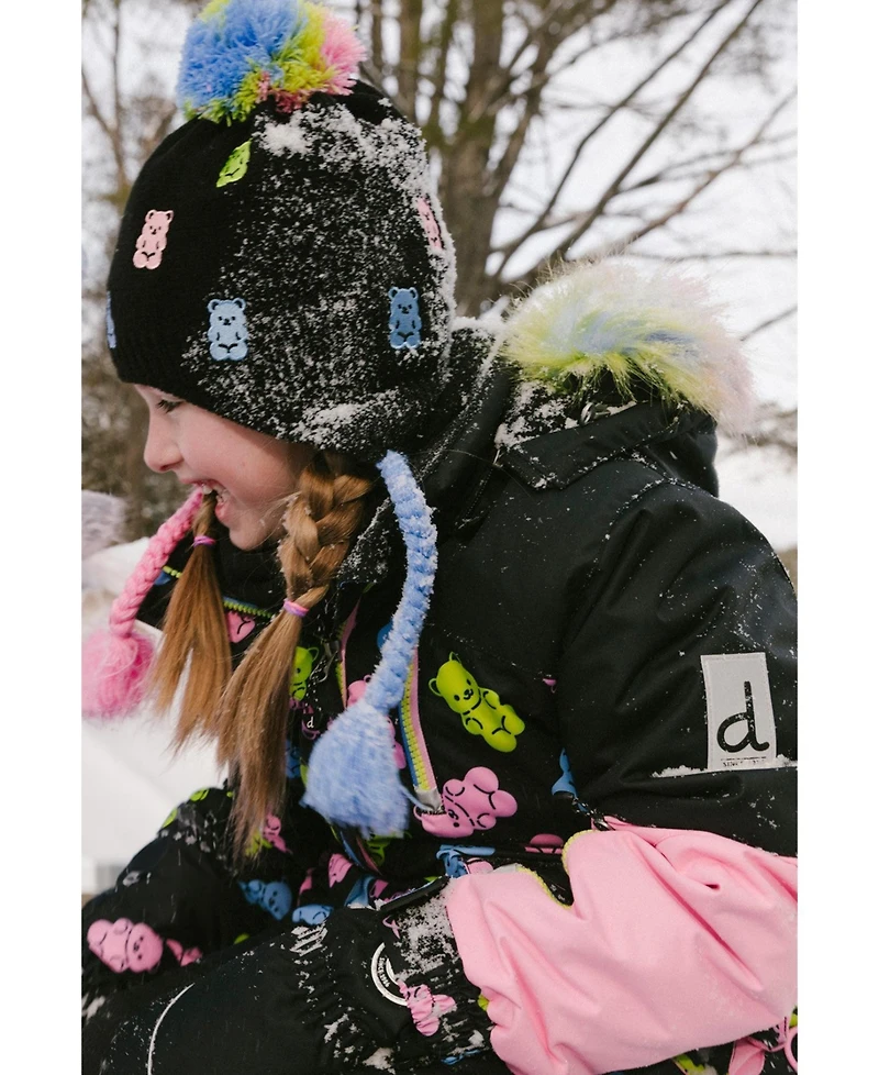 Deux par Deux Toddler Girl 2-4Y Winter Peruvian Knit Hat with Pompom