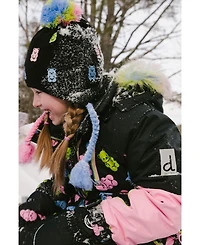 Deux par Deux Toddler Girl 2-4Y Winter Peruvian Knit Hat with Pompom