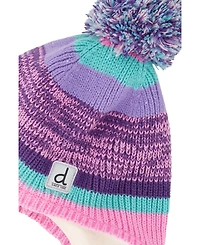 Deux par Deux Toddler Girl's (2-4) Winter Peruvian Knit Hat with Pompom Gradient