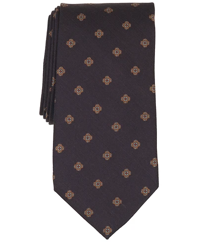 B by Brooks Brothers Men's Spaced Foulard Floral Pattern Classic Tie