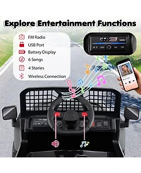 Gymax 24V Ride On Car for Kids Battery Powered Electric Vehicle with Parent Remote Control