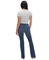Good American Women's Mid-Rise Flare Jeans, Regular & Plus