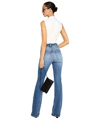 Good American Women's High-Rise Bootcut Jeans, Regular & Plus