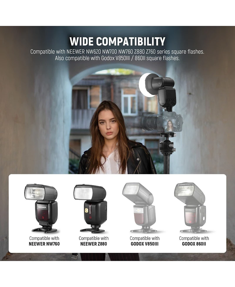 Neewer CRS14 Camera Mounting Accessory for Godox V850III/860II Neewer NW620 NW700 NW760 Z880 Z760
