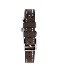Pre-Owned HERMES Nantucket Quartz Watch in Stainless Steel and Leather 17mm