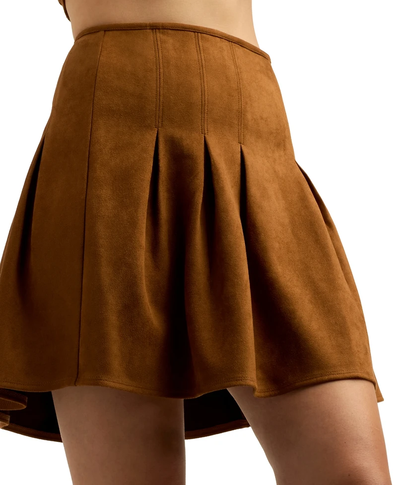 Bcx Juniors' Pleated A-Line Mini Skirt