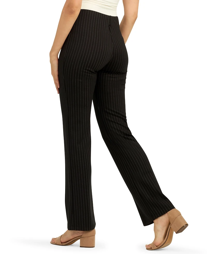 Bcx Juniors' Mid-Rise Knit Flared Pants