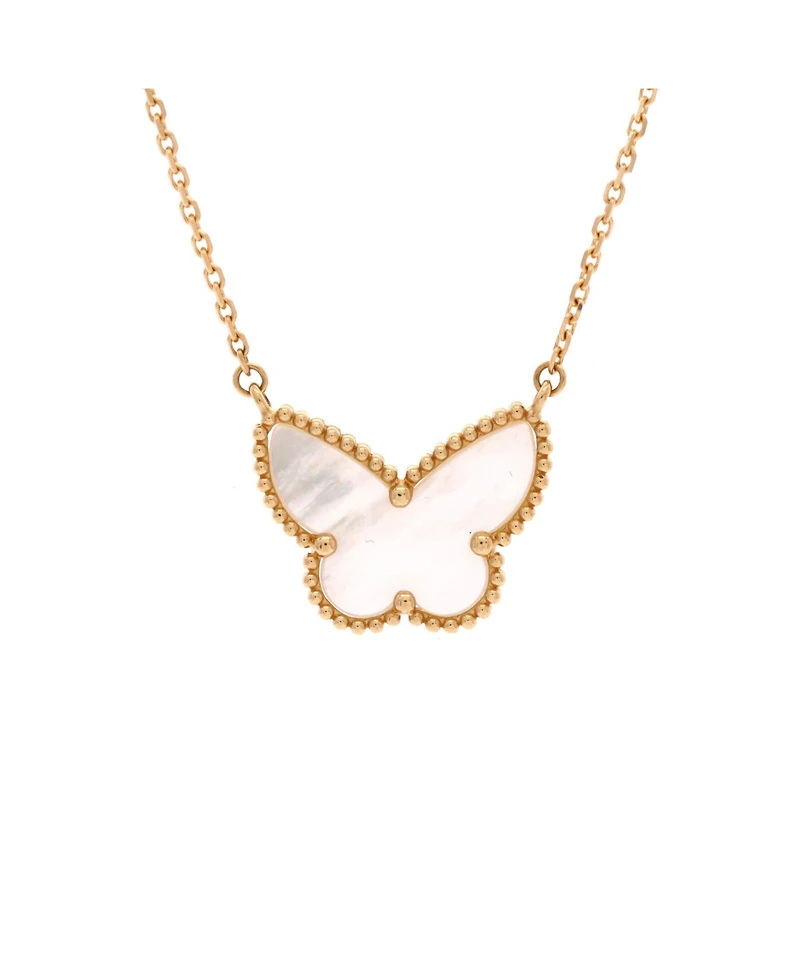 Pre-Owned Van Cleef & Arpels Lucky Alhambra Butterfly Pendant Necklace