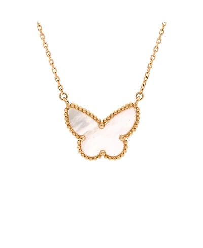 Pre-Owned Van Cleef & Arpels Lucky Alhambra Butterfly Pendant Necklace