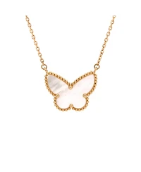 Pre-Owned Van Cleef & Arpels Lucky Alhambra Butterfly Pendant Necklace