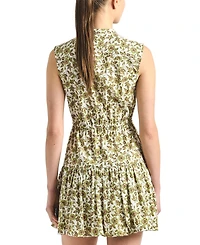 Derek Lam 10 Crosby Women's Briar Printed Cotton Button-Front V-Neck Dress